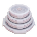 Silicone Round shaped lunch boxes